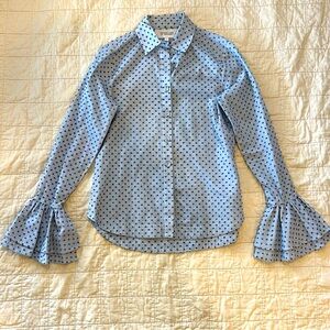 Derek Lam 10 Crosby Textured Button Down Blouse